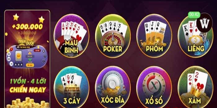 Game bài đổi thưởng gồm những chuyên mục nào?
